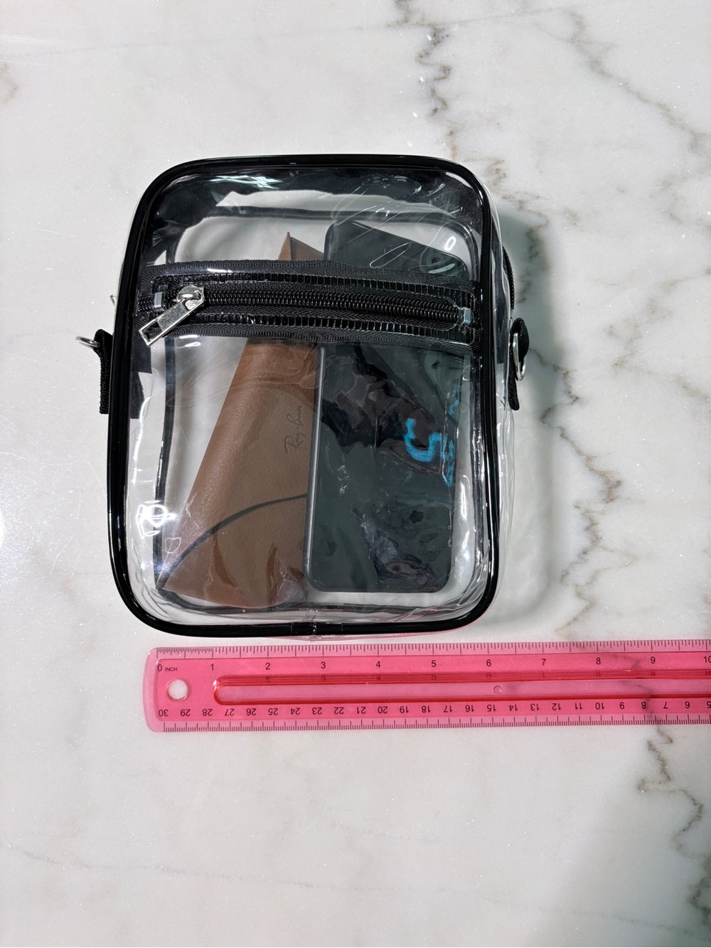 Jelly Bag | Clear Stadium/Event Crossbody Bag – Black Trim - Picture 3 of 4